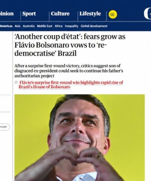 Preocupação global com potencial autoritarismo no projeto de Flávio Bolsonaro
